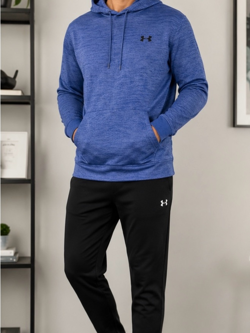 Under Armour Men’s XL Blue Heather Loose Fit Performance Hoodie